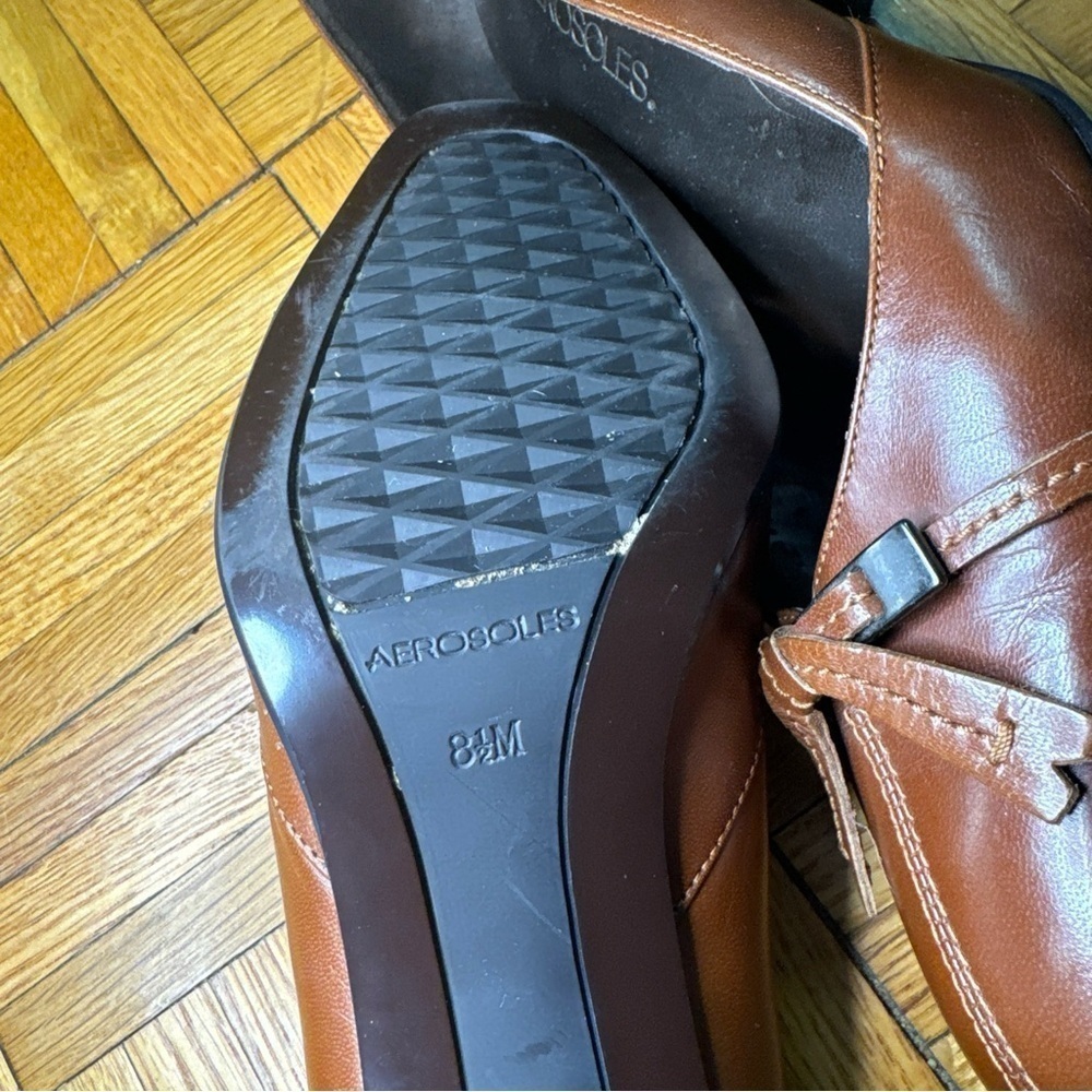 Aerosoles women’s brown bow slip on heels women’s shoes‎ size 8.5 - Picture 4 of 5